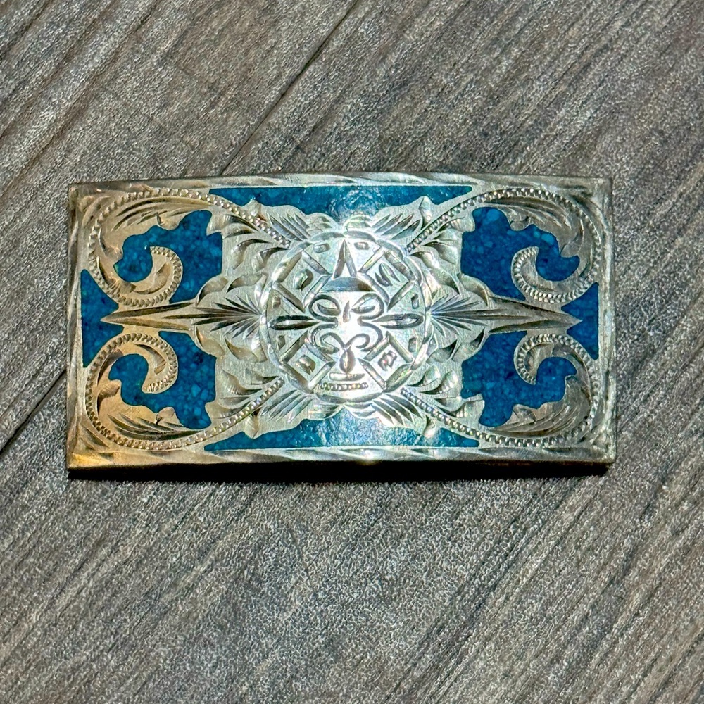 Sterling silver Mexico belt buckle